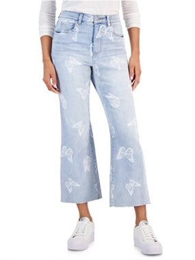 Tinseltown Juniors’ High-Rise Cropped Flare Jeans Size 7